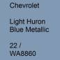 Preview: Chevrolet, Light Huron Blue Metallic, 22 / WA8860.